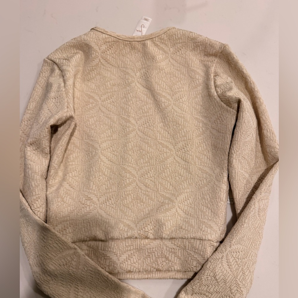 Seea Palomar Uv Protection Crop Top Rashguard Sandshell sz XS - Picture 3 of 3